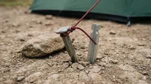 Durable steel rock pegs designed for hard-standing pitches and stony ground common in the Lake District.