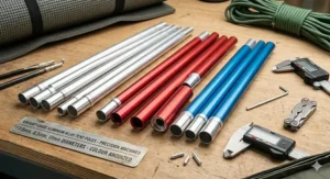 High-strength aluminium replacement tent poles suitable for lightweight backpacking and mountain tents.