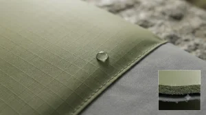 Outline diagram showing the generous width and length dimensions of a double self-inflating mat tailored for two adults.