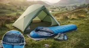 Graphic showing temperature rating comfort limits for summer versus 3 season sleeping bags.
